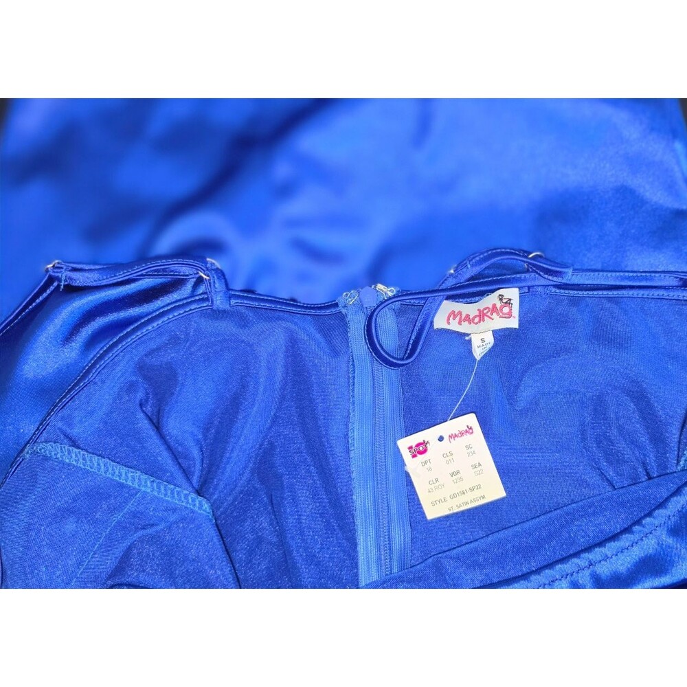 Madrag Body Hugging Royal Blue Dress Size Small S Club Evening Party NEW - Picture 3 of 3